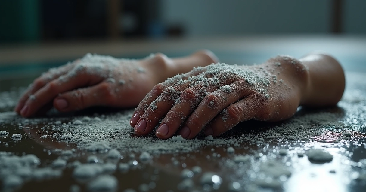 Peças danificadas e desgastadas de máquina de lavar roupas desmontadas sobre superfície branca