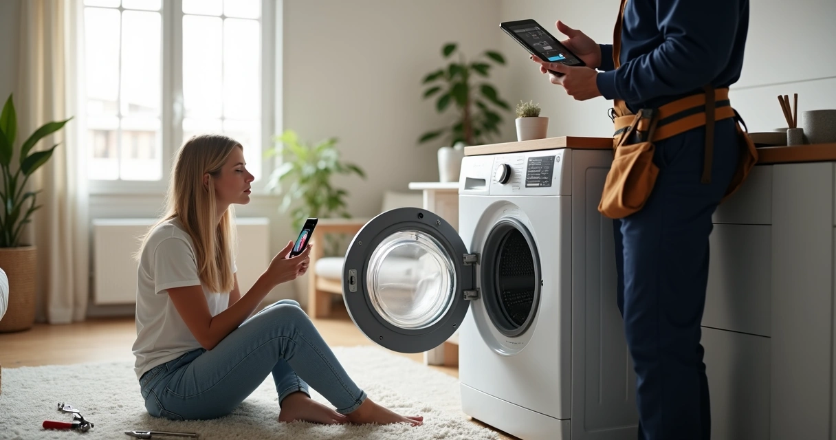 Moradora compara tutorial em vídeo com visita de técnico para consertar eletrodoméstico